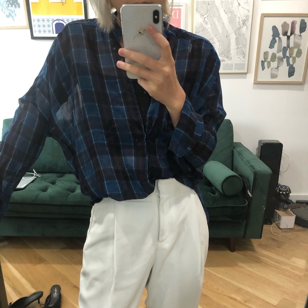 Zara plaid top